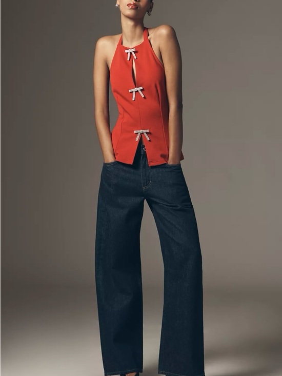 Maeve Tops - NWT Anthropologie Maeve Bow Embellished Tank Top